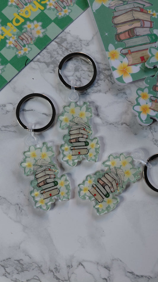 Porte clés Livres et Frangipaniers