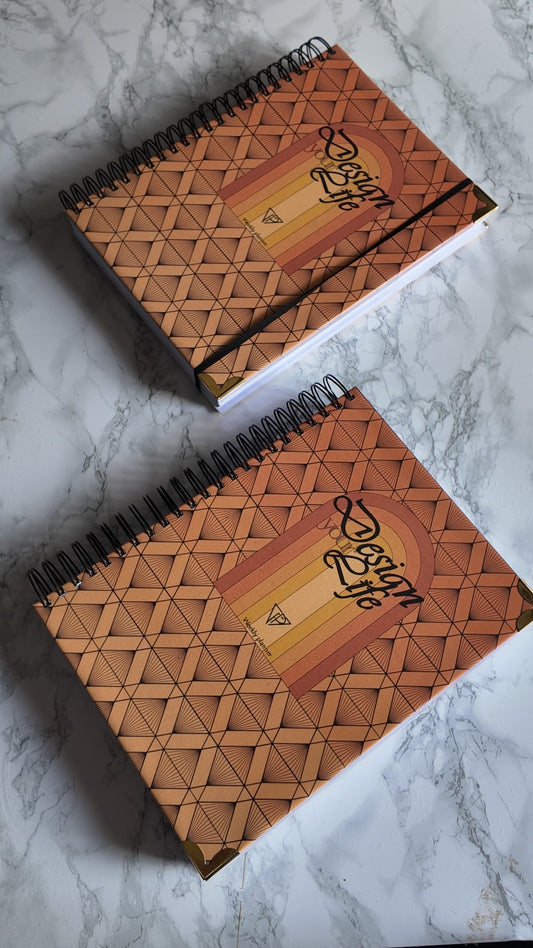 Finouss Planner A4 - semainier 12 mois- Delta -  Orange