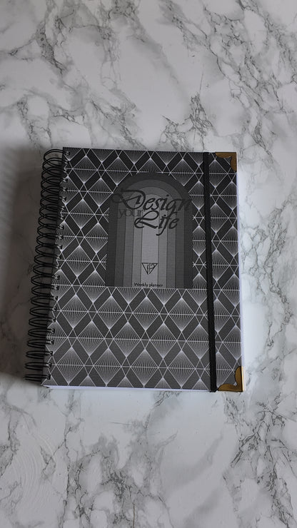 Finouss Planner A4 - semainier 12 mois - Delta - Noir
