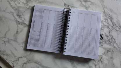 Finouss Planner A5 - Semainier 12 mois - Delta - Noir
