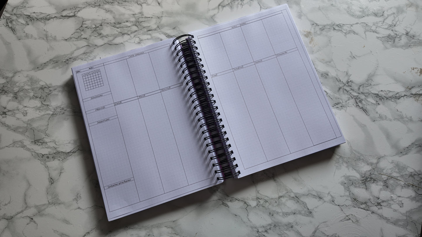 Finouss Planner A4 - semainier 12 mois - Delta - Jaune
